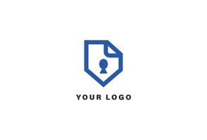skydda låsa logotyp design mall vektor
