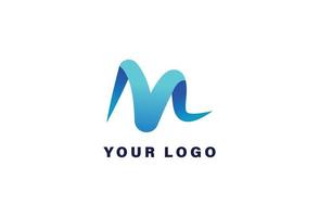 m-Brief-Logo-Design-Vorlage vektor