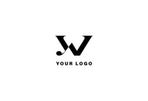 yw-Buchstaben-Logo-Design vektor