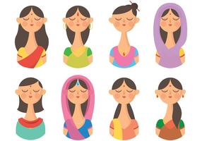 Free Indian Woman Icons Vektor