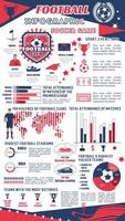 Fußball- oder Fußball-Infografik des Sportvereins vektor
