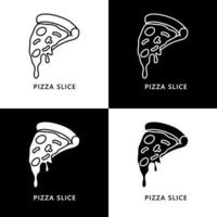 Pizza-Essen-Logo. essen und trinken illustration. Fastfood-Symbol vektor