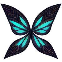 fjäril hand dragen eleganta dekorativ design element stam- för tatuering eller grafik posters vägg konst vinyl dekaler, vektor