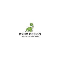 dyno spielerisches lustiges Logo-Schild-Design vektor