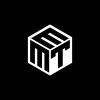 mtm-Brief-Logo-Design mit schwarzem Hintergrund in Illustrator. Vektorlogo, Kalligrafie-Designs für Logo, Poster, Einladung usw. vektor