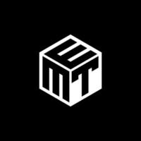 MTE-Brief-Logo-Design mit schwarzem Hintergrund in Illustrator. Vektorlogo, Kalligrafie-Designs für Logo, Poster, Einladung usw. vektor