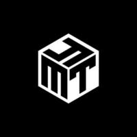 mty-Buchstaben-Logo-Design mit schwarzem Hintergrund in Illustrator. Vektorlogo, Kalligrafie-Designs für Logo, Poster, Einladung usw. vektor