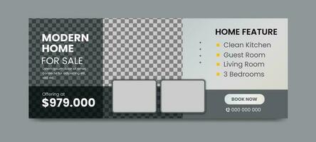 verklig egendom social media tidslinje omslag baner mall vektor