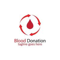 blod donation logotyp mall design vektor