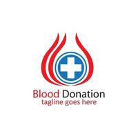 blod donation logotyp mall design vektor