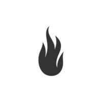 Feuer-Symbol. Feuerflamme. Flammen-Logo. Feuer-Vektor-Design-Illustration. Feuersymbol schwarze Farbe einfaches Zeichen. vektor