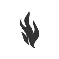 Feuer-Symbol. Feuerflamme. Flammen-Logo. Feuer-Vektor-Design-Illustration. Feuersymbol schwarze Farbe einfaches Zeichen. vektor