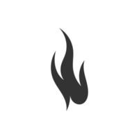 Feuer-Symbol. Feuerflamme. Flammen-Logo. Feuer-Vektor-Design-Illustration. Feuersymbol schwarze Farbe einfaches Zeichen. vektor