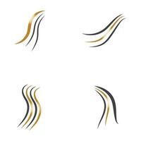Haarwelle Logo Vektor Illustration Design