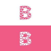 b kärlek brev logotyp skönhet vektor