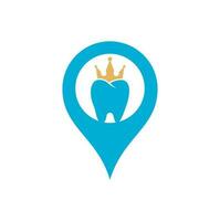 king dental und gps logo entwirft konzeptvektor. Logo-Symbol für Zahngesundheit. vektor