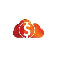 Cloud-Geld-Logo-Vektor. Cloud-Pay-Logo-Vorlage vektor