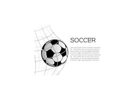 Fußball im Netz- oder Tordesign vektor