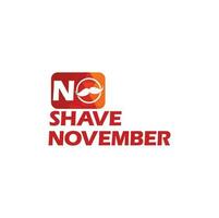 kein rasieren november typografisches vektordesign. Vektorposter oder Banner für No Shave Social Solidarity November Event gegen Prostatakrebs-Kampagne vektor