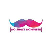 Nej rakning november typografisk vektor design. vektor affisch eller baner för Nej rakning social solidaritet november händelse mot man prostata cancer kampanj