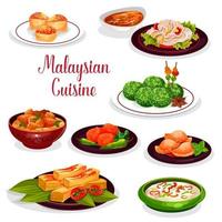 malaysische küche restaurant abendessen icon design vektor