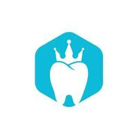 King Dental Logo entwirft Konzeptvektor. Logo-Symbol für Zahngesundheit. vektor