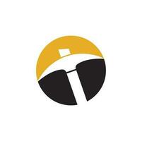 Bergbau-Logo-Design. Designvorlage für das Logo der Bergbauindustrie. vektor