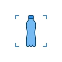 Wasserflasche Vektor Konzept blaues Symbol