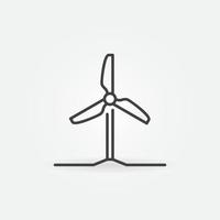 Minimales Symbol für das Umrissvektorkonzept der Windkraftanlage vektor