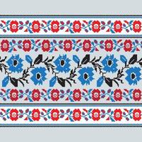 uppsättning av etnisk blommig geometrisk mönster prydnad i annorlunda färger. vektor illustration
