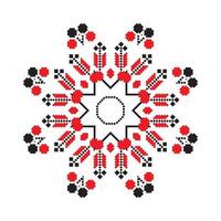 ethnische Ornament Mandala geometrische Muster in roter Farbe vektor