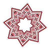 ethnische Ornament Mandala geometrische Muster in roter Farbe vektor