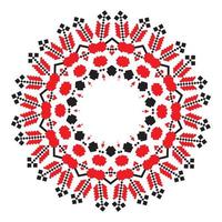 ethnische Ornament Mandala geometrische Muster in roter Farbe vektor