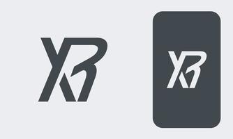 alfabetet bokstäver initialer monogram logotyp xr, rx, x och r vektor