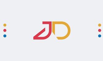 alfabetet bokstäver initialer monogram logotyp jd, dj, j och d vektor