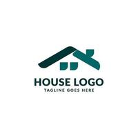 einfacher, minimalistischer und eleganter hauslogovektor für hausmiete oder immobilienmakler vektor