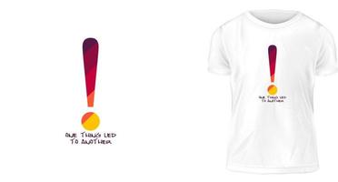 T-Shirt-Designkonzept führte eins zum anderen vektor