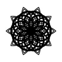 Kreismuster in Form von Mandala mit Blume. Mandala mit rundem Muster. runde Hintergründe für Grußkarten, Einladungen, Tattoo-Vorlagen, Business-Stil, Karten oder anderes. Vektor-Illustration vektor