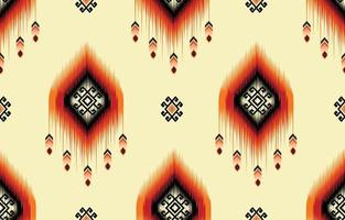 buntes ikat-muster, ethnischer orientalischer ikat-nahtloser kunststil. design für hintergrund, teppich, tapete, kleidung, verpackung, batik, stoff, hintergrund, sarong und vektorillustration. Stickstil vektor