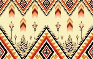 buntes ikat-muster, ethnischer orientalischer ikat-nahtloser kunststil. design für hintergrund, teppich, tapete, kleidung, verpackung, batik, stoff, hintergrund, sarong und vektorillustration. Stickstil vektor