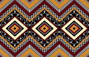 geometrisk etnisk orientalisk ikat sicksack- sömlös mönster traditionell. design för bakgrund, matta, tapet, Kläder, omslag, batik, tyg, linoleum, bricka. vektor illustration. broderi stil.