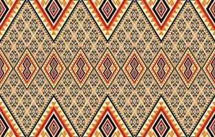 geometrisches ethnisches orientalisches Ikat nahtloses Muster traditionelles Design für Hintergrund, Teppich, Tapete, Kleidung, Verpackung, Batik, Stoff, buntes Muster, Vektorillustration. Stickstil. vektor