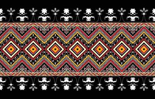 geometrisches ethnisches orientalisches ikat-zickzack-nahtloses muster traditionell. design für hintergrund, teppich, tapeten, kleidung, verpackung, batik, stoff, linoleum, fliesen. Vektor-Illustration. Stickstil. vektor