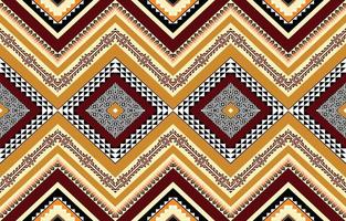 geometrisk etnisk orientalisk ikat sicksack- sömlös mönster traditionell. design för bakgrund, matta, tapet, Kläder, omslag, batik, tyg, linoleum, bricka. vektor illustration. broderi stil.