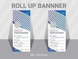 Business-Rollup-Banner-Design-Vorlage. Standee-Design-Vektordatei, Präsentation und Broschüren-Flyer. modernes Corporate-Banner-Design-Layout. vektor