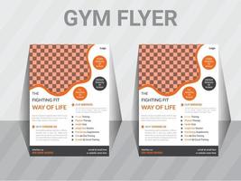 Fitness-Studio-Flyer-Design-Vorlage, Vektor-Sport-Fitness-Flyer-Design-Layout. vektor