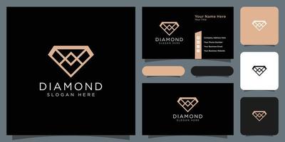 diamant logotyp vektor mönster mono linje