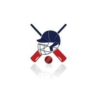 cricket team vektor logotyp design. cricket mästerskap logotyp. modern sport emblem. vektor illustration.