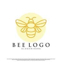 Bienen-Logo-Design mit kreativem Konzept-Premium-Vektor vektor