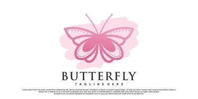 Symbol-Schmetterlings-Logo-Design mit kreativem Konzept-Premium-Vektor vektor